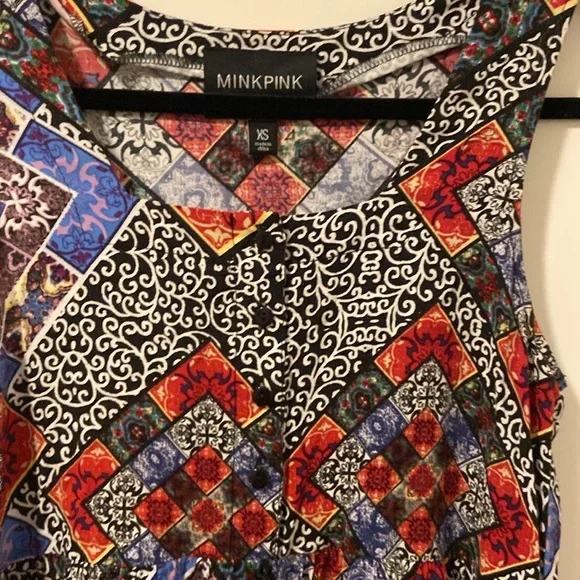 Minkpink empire waist dress with buttons up top - Picture 2 of 5